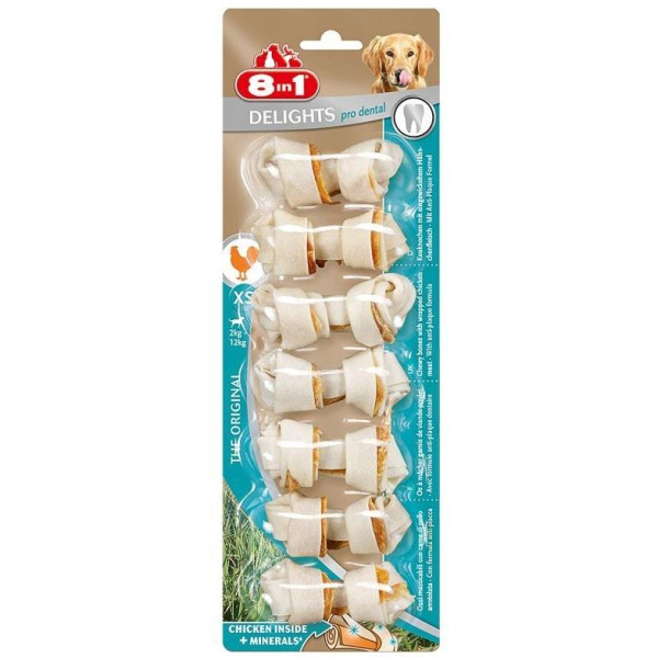 8in1 Delights Pro Dental Kość Do Żucia Dla Psów Kurczak XS 7szt