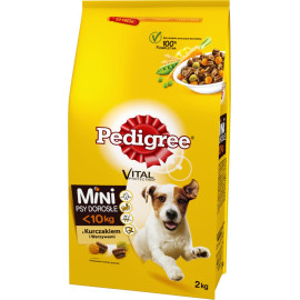 Pedigree Sucha Karma Dla Dorosłych Psów Małych Ras Z Kurczakiem I Warzywami 2kg