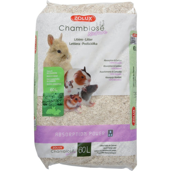 Zolux Naturalna Podściółka Z Konopi Chambiose Dla Gryzoni 60l