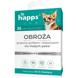Bros Happs Obroża Przeciw Pchłom I Kleszczom Dla Małych Psów 35cm