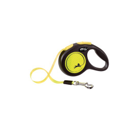 Flexi Smycz Classic S Taśma 5m Do 15kg Żółty Neon