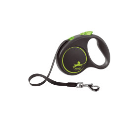 Flexi Smycz Black Design S Taśma 5m Do 15kg Zielona