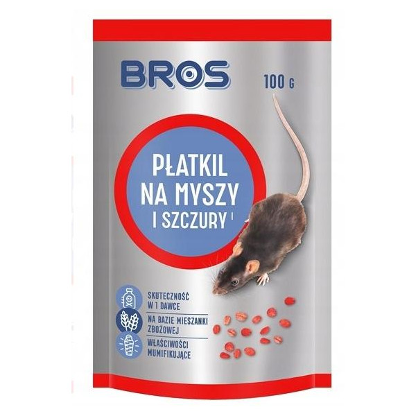 Bros Płatkil Na Myszy I Szczury 100g
