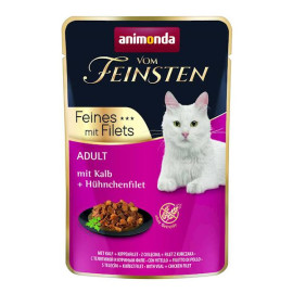 ANIMONDA Cat Vom Feinsten Adult Cielęcina I Filet Z Kurczaka Saszetka 85g