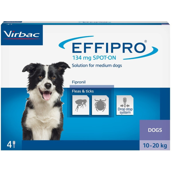 EFFIPRO  Spot-On pies M 10-20 kg (pipeta 4 x 1,34ml)