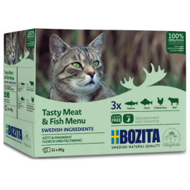 BOZITA Multibox Mięsne I Rybne Kawałki W Galaretce (12X85g) 