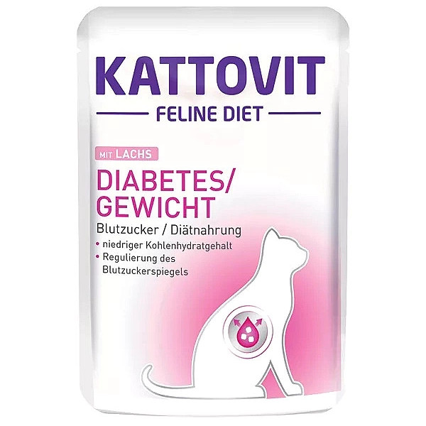 Kattovit Diabetes/Gewicht Łosoś 85g