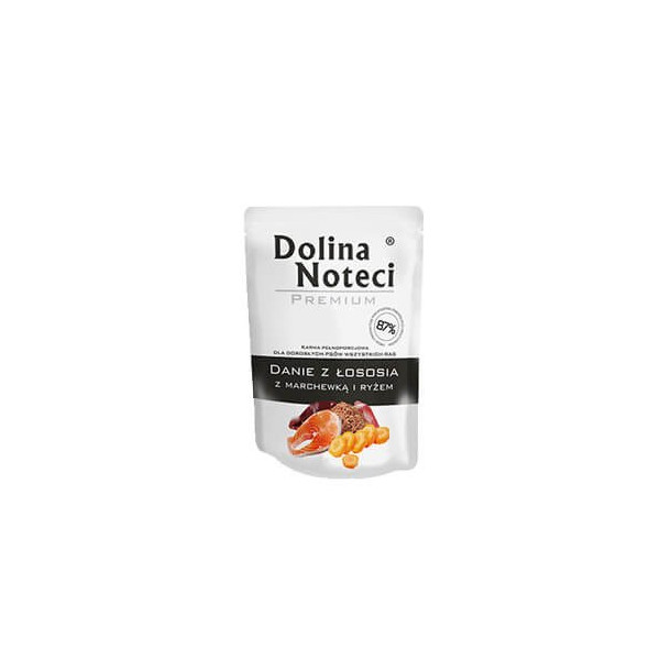 Dolina Noteci Premium Danie Z Łososia Z Marchewką I Ryżem 100g