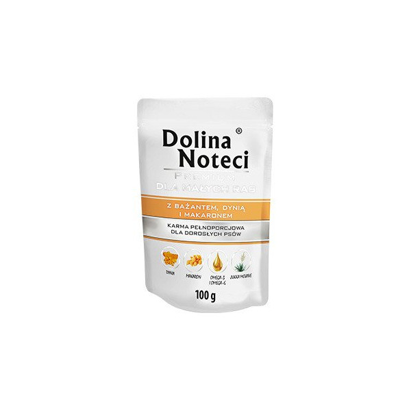 Dolina Noteci Premium Dla Psów Małych Ras Z Bażantem, Dynią I Makaronem 100g