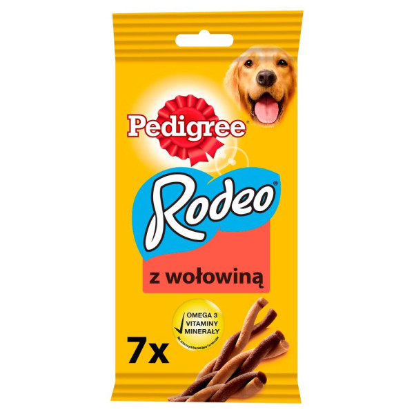 Pedigree Rodeo Przysmak Dla Psów Powyżej 4 Miesiąca Życia Z Wołowiną 122g 